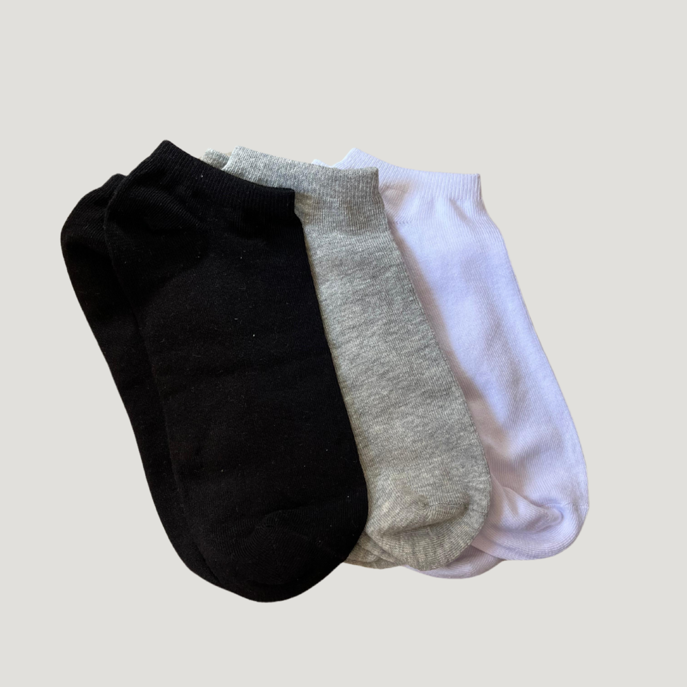 Men - Ankle Light (خفيف) Cotton Socks - Pack of 3 Pairs - عبوة تحتوي على 3 أزواج