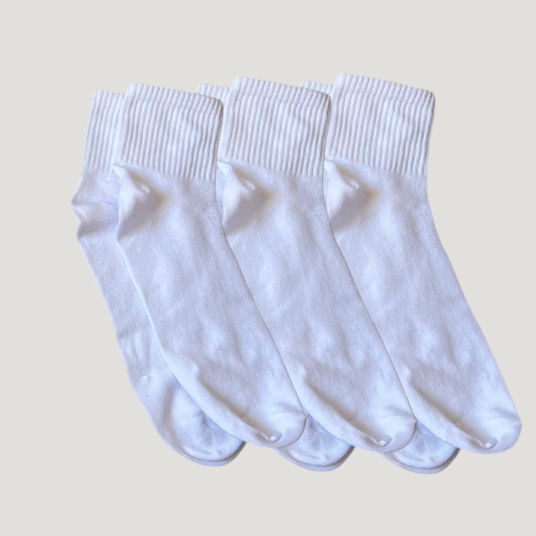 Men - Mid-Length Light (خفيف) Cotton Socks - Pack of 3 Pairs - عبوة تحتوي على 3 أزواج