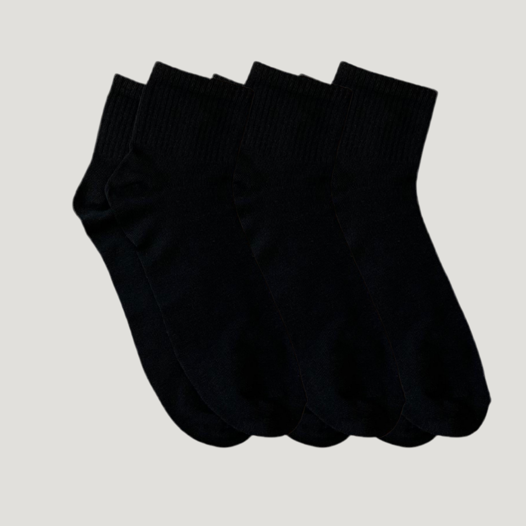 Men - Mid-Length Light (خفيف) Cotton Socks - Pack of 3 Pairs - عبوة تحتوي على 3 أزواج