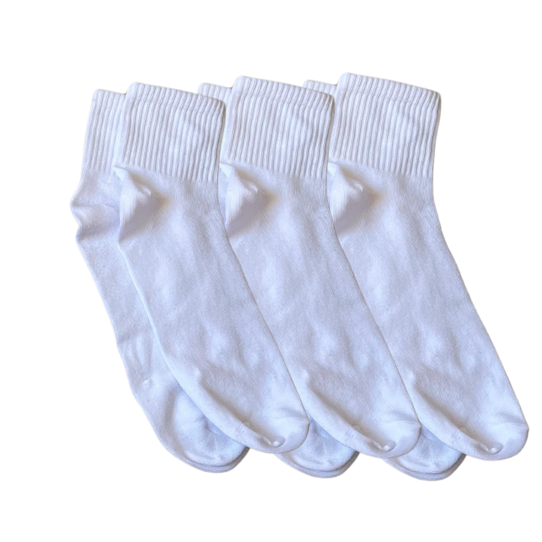 Men - Mid-Length Light (خفيف) Cotton Socks - Pack of 3 Pairs - عبوة تحتوي على 3 أزواج