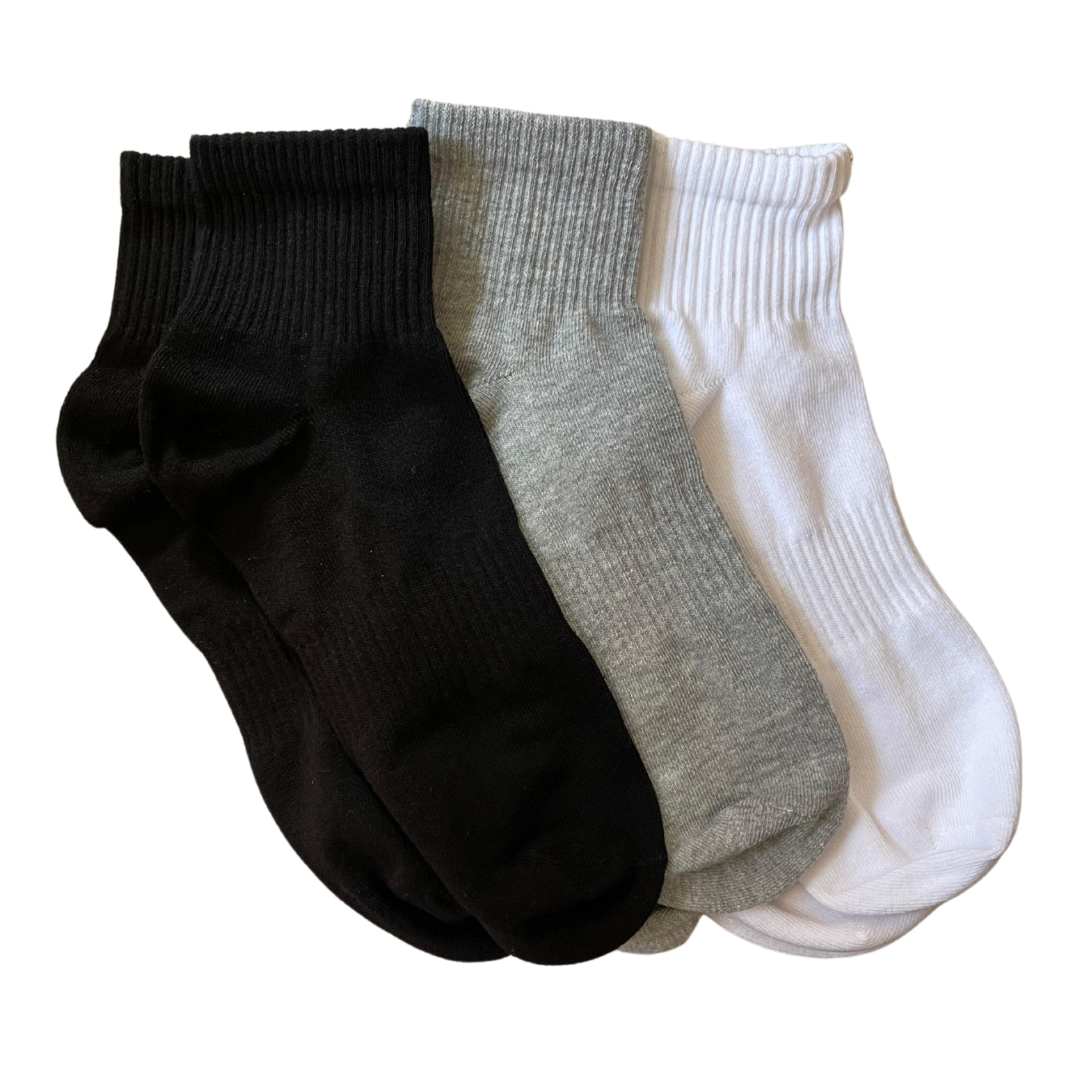 Men - Mid-Length Premium (عالي الجودة) Cotton Socks - Pack of 3 Pairs - عبوة تحتوي على 3 أزواج