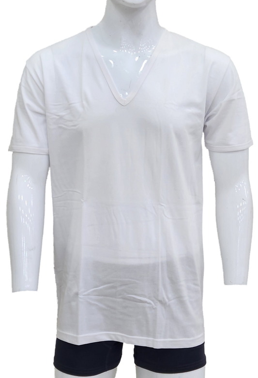 Premium Cotton V-Neck Half-sleeve Undershirt - رقبة V أندرشيرت نصف كم