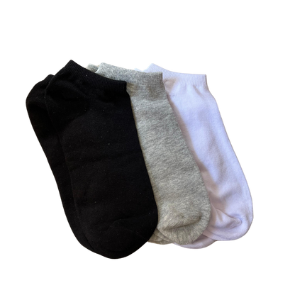 Men - Ankle Premium (عالي الجودة) Cotton Socks - Pack of 3 Pairs - عبوة تحتوي على 3 أزواج