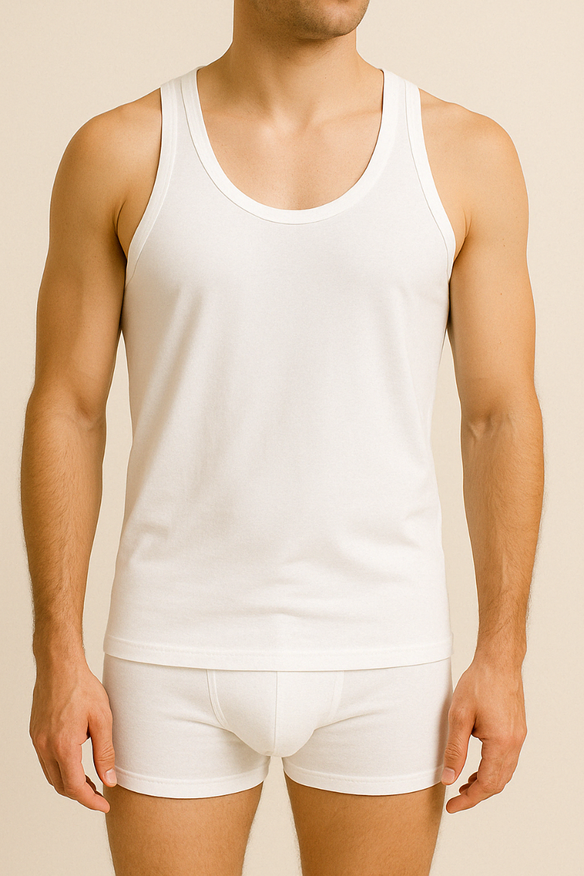 Premium Cotton Sleeveless Undershirt - أندرشيرت حفر